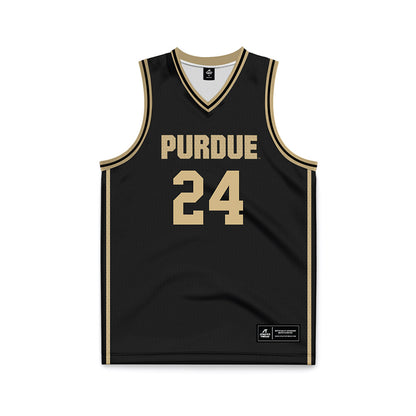 Purdue - NCAA Women's Basketball : Carley Barrett - Black Basketball Jersey-0