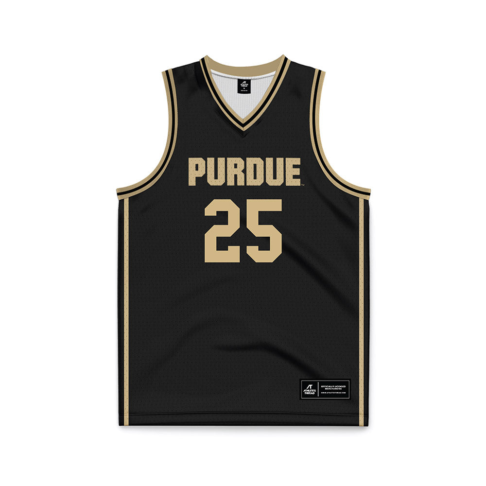 Purdue - NCAA Women's Basketball : Averi Aaron - Black Basketball Jersey-0