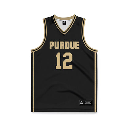 Purdue - NCAA Women's Basketball : Aysia Proctor - Black Basketball Jersey-0