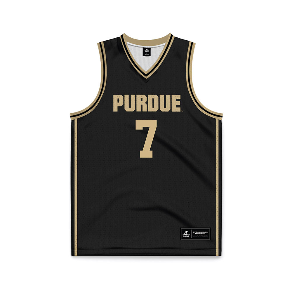 Purdue - NCAA Women's Basketball : Hannah Wickstrom - Black Basketball Jersey-0