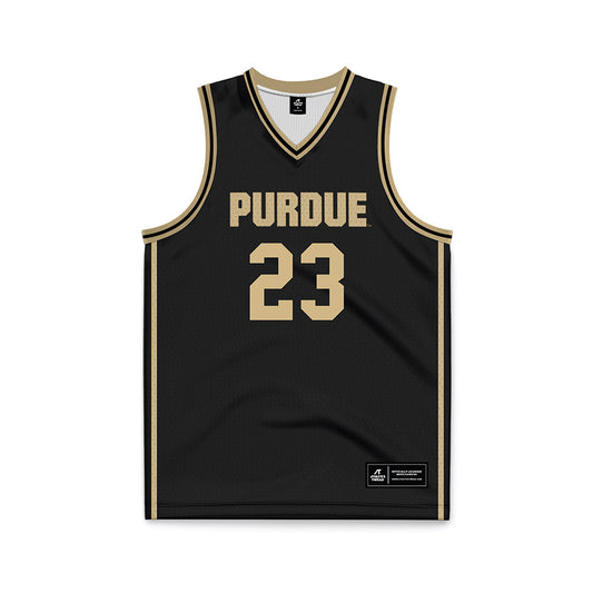 Purdue - NCAA Men's Basketball : Troy Lewis - Black Basketball Jersey-0