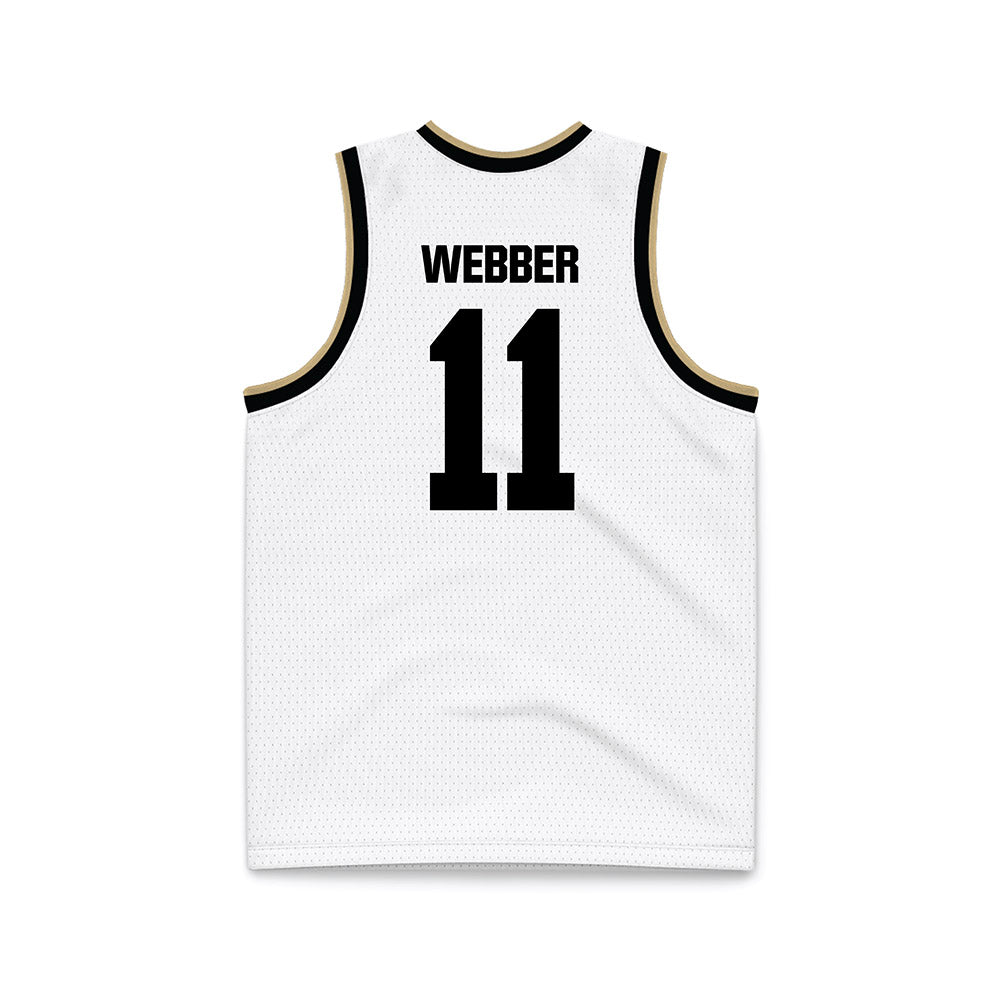 Purdue - NCAA Men's Basketball : Jacob Webber - White Basketball Jersey-1