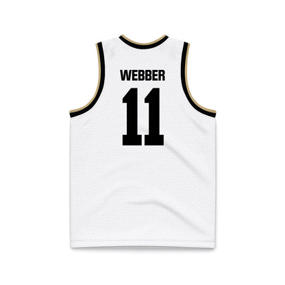 Purdue - NCAA Men's Basketball : Jacob Webber - White Basketball Jersey-1