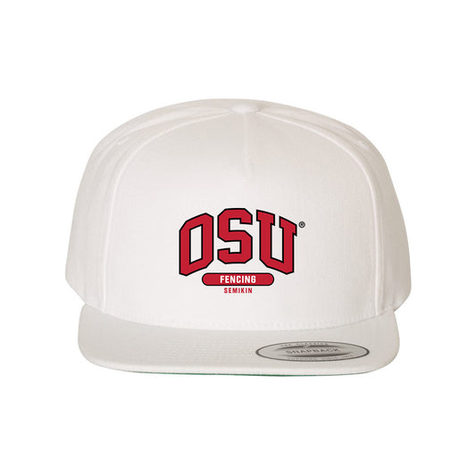 Ohio State - NCAA Women's Fencing : Julia Semikin - White Snapback Hat