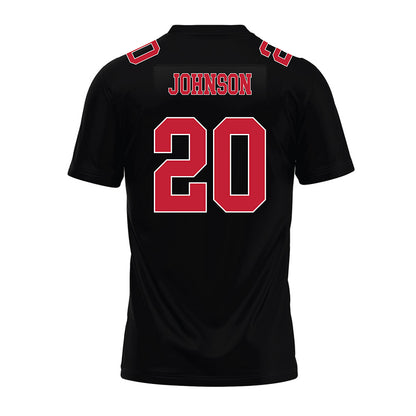 Ohio State - NCAA Football : Cincere Johnson - Black Premium Football Jersey-1