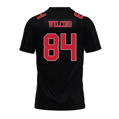 Ohio State - NCAA Football : Hunter Welcing - Black Premium Football Jersey-1