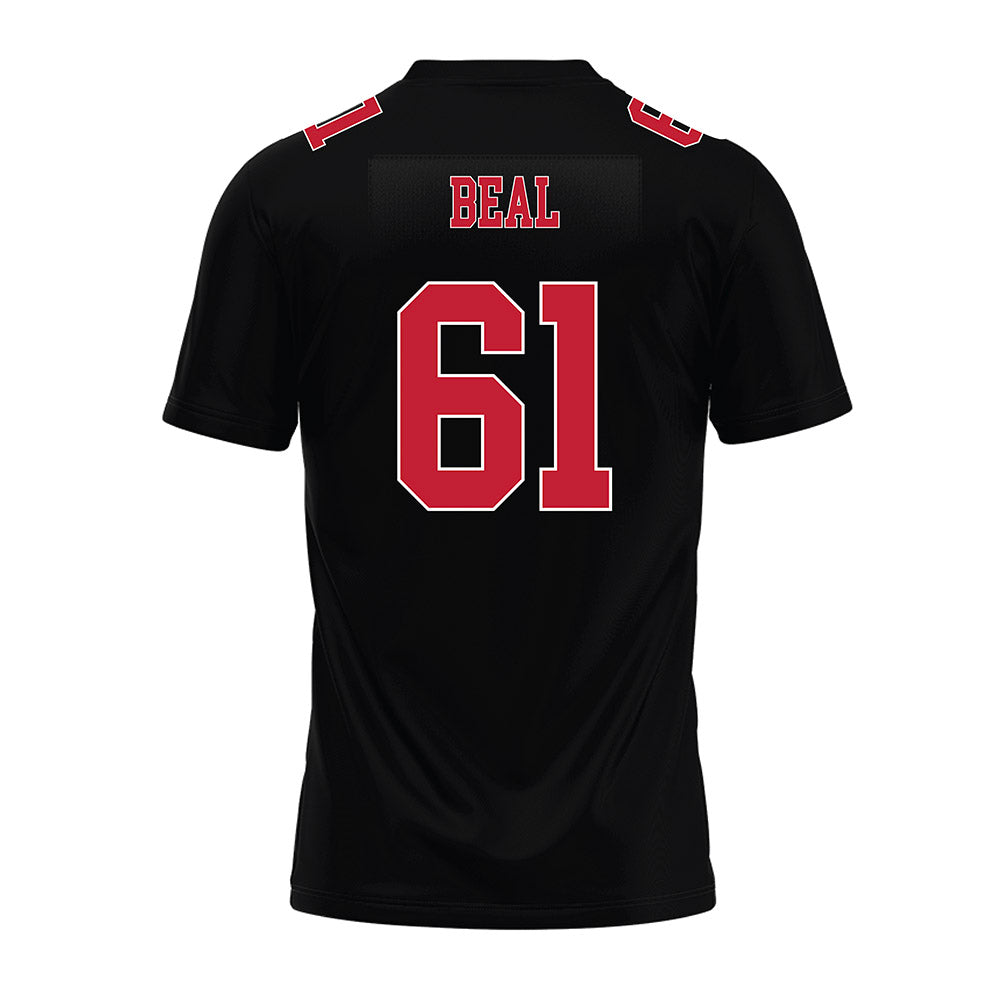 Ohio State - NCAA Football : Landon Beal - Black Premium Football Jersey-1