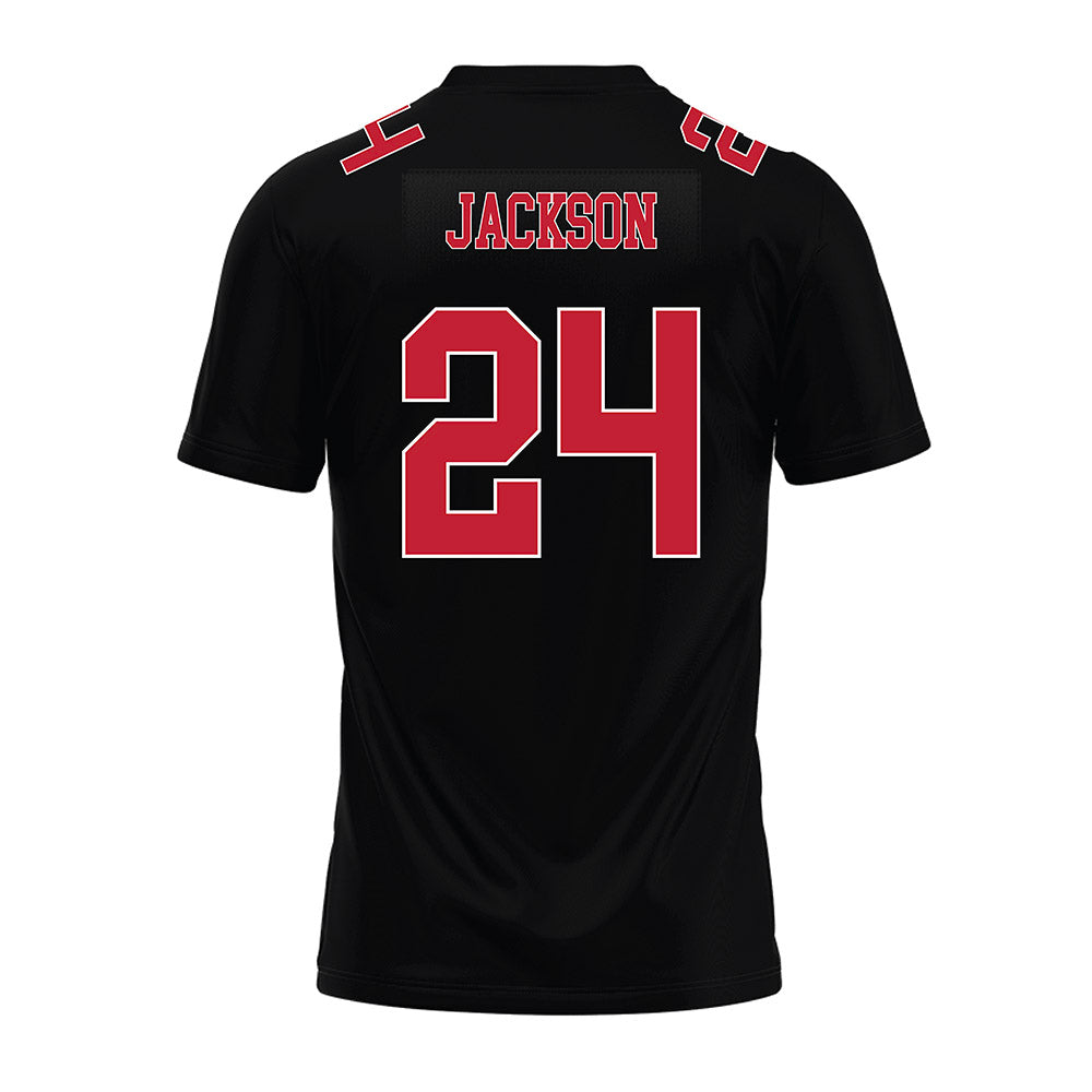 Ohio State - NCAA Football : Ja'Kobi Jackson - Black Premium Football Jersey-1