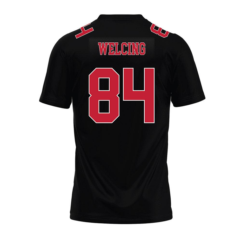 Ohio State - NCAA Football : Hunter Welcing - Black Premium Football Jersey-1