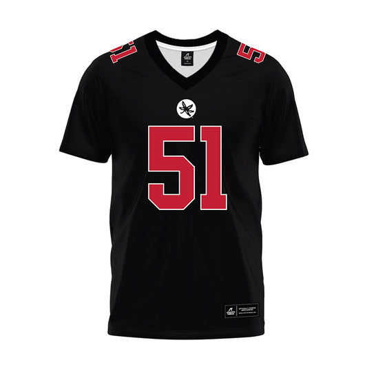 Ohio State - NCAA Football : Luke Montgomery - Black Premium Football Jersey-0