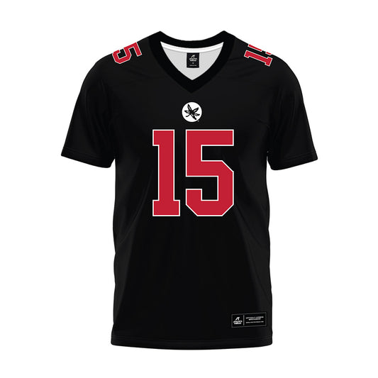Ohio State - NCAA Football : Jordan Thomas - Black Premium Football Jersey-0