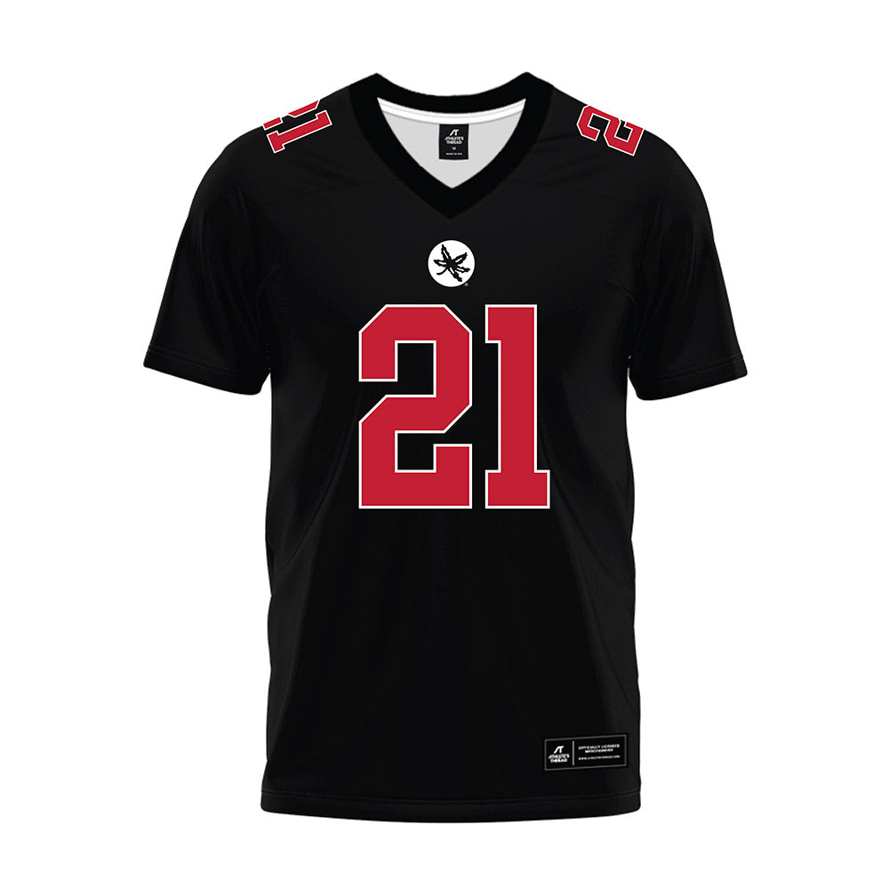 Ohio State - NCAA Football : Brenten Jones - Black Premium Football Jersey-0