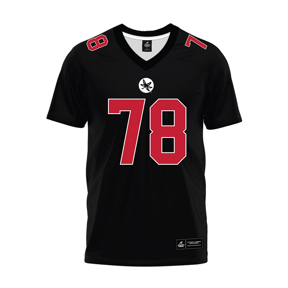 Ohio State - NCAA Football : Maxwell Riley - Black Premium Football Jersey-0