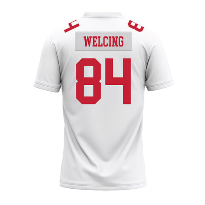 Ohio State - NCAA Football : Hunter Welcing - White Premium Football Jersey-1