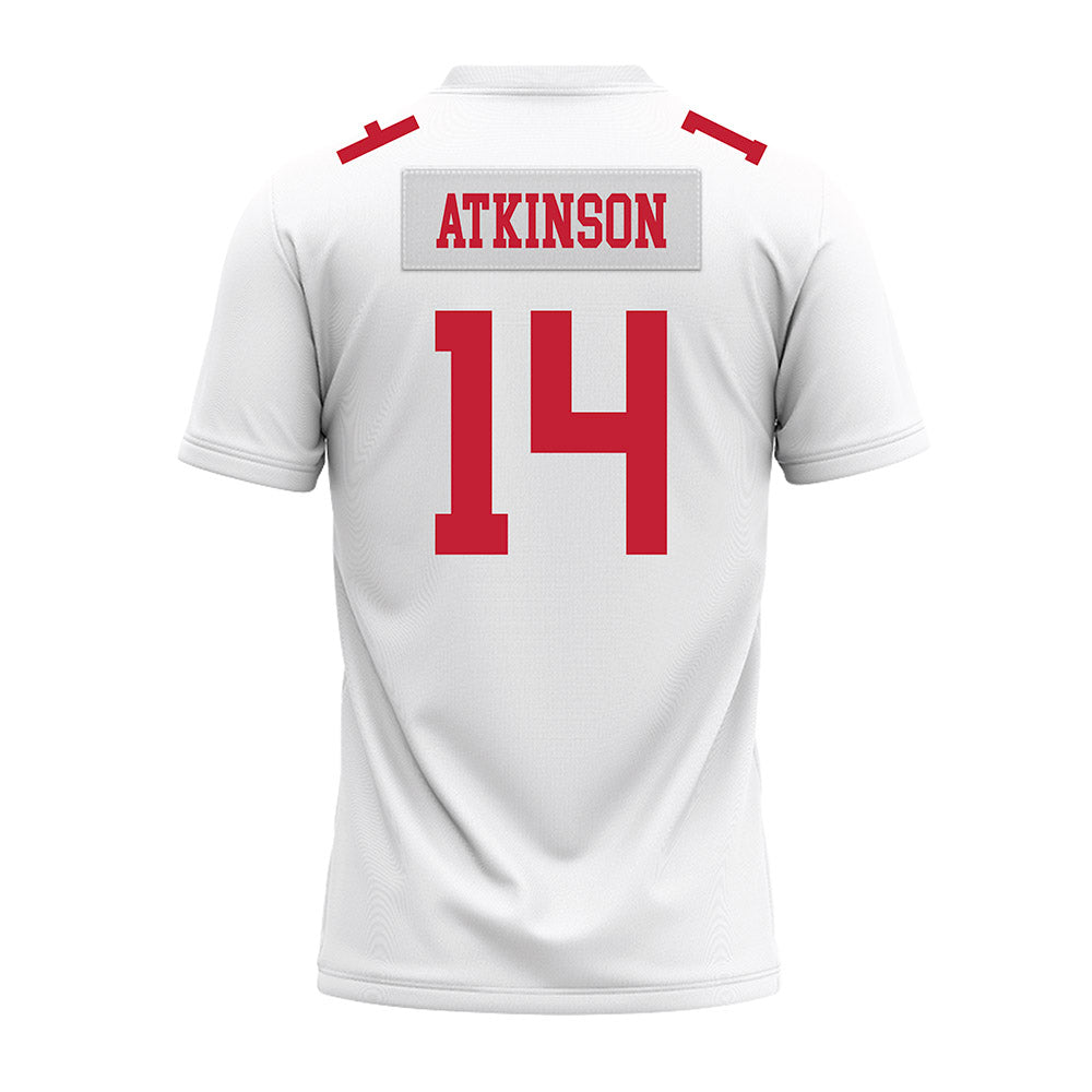 Ohio State - NCAA Football : Beau Atkinson - White Premium Football Jersey-1