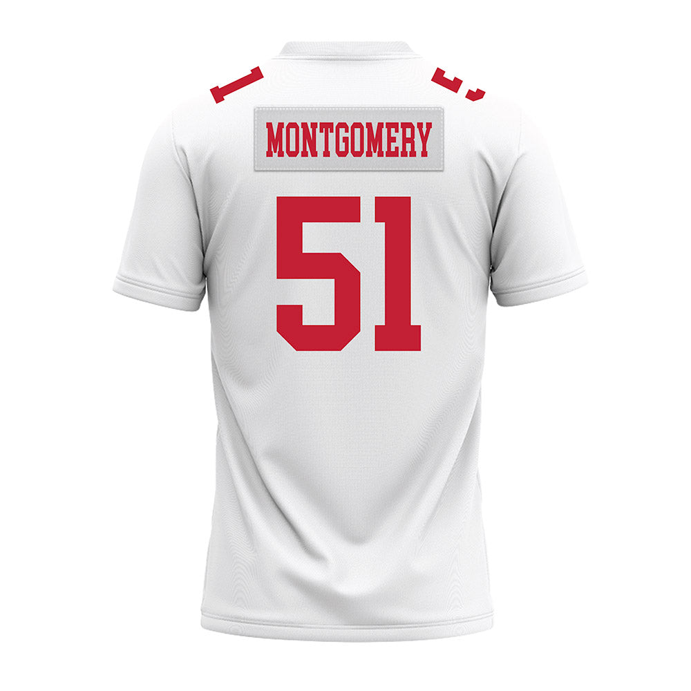 Ohio State - NCAA Football : Luke Montgomery - White Premium Football Jersey-1