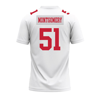 Ohio State - NCAA Football : Luke Montgomery - White Premium Football Jersey-1