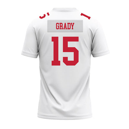 Ohio State - NCAA Football : Zion Grady - White Premium Football Jersey-1