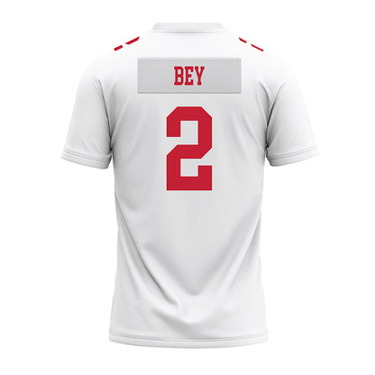 Ohio State - NCAA Football : Legend Bey - White Premium Football Jersey-1