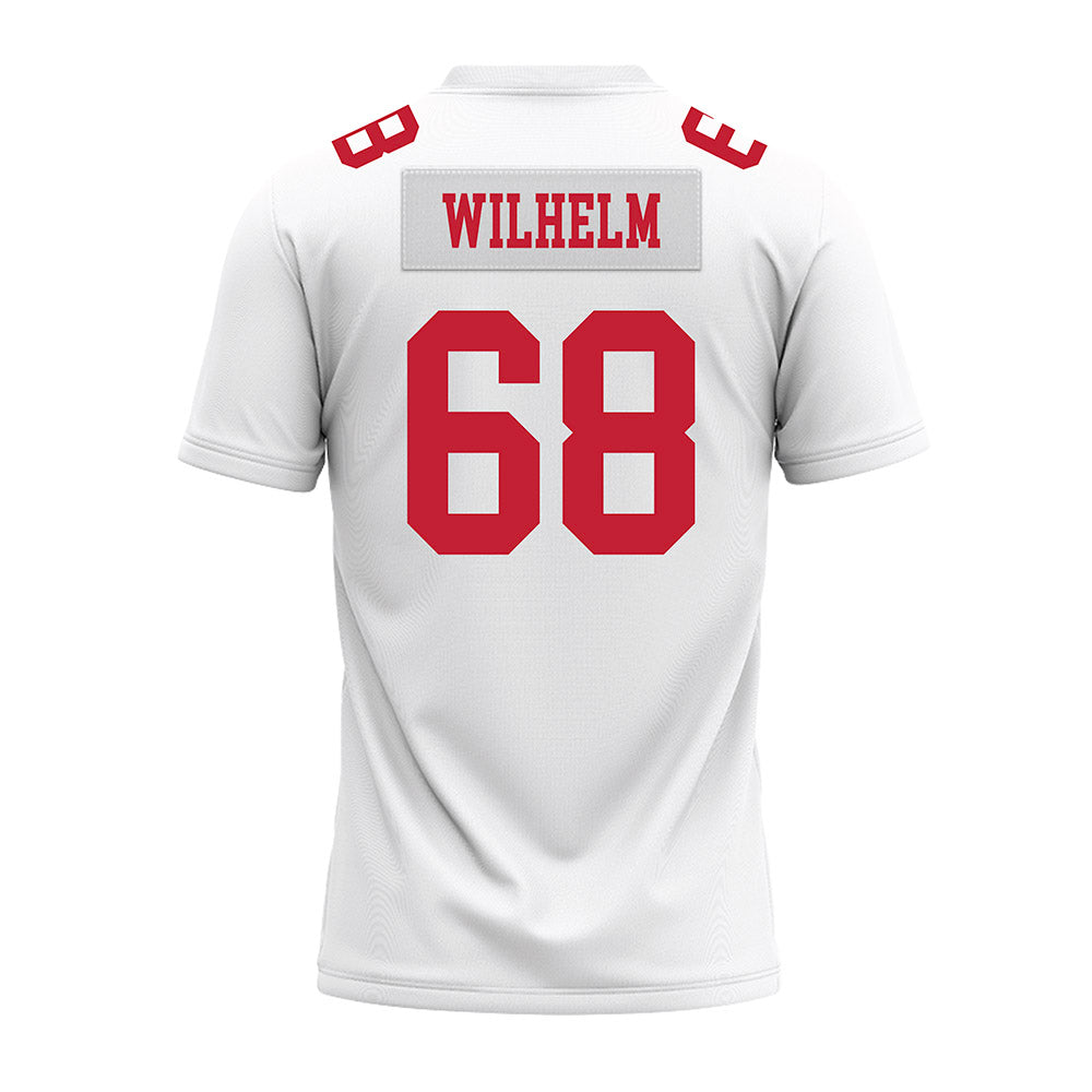 Ohio State - NCAA Football : Mason Wilhelm - White Premium Football Jersey-1