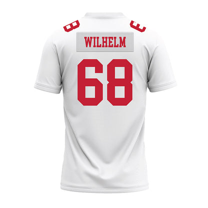 Ohio State - NCAA Football : Mason Wilhelm - White Premium Football Jersey-1