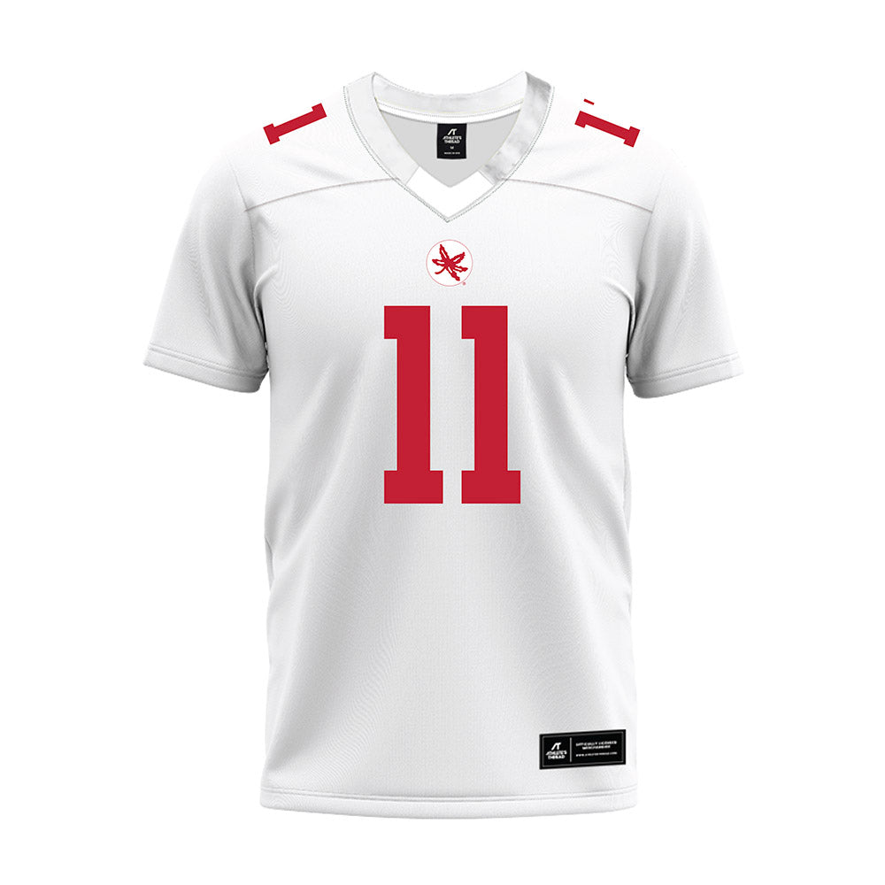 Ohio State - NCAA Football : Terry Moore - White Premium Football Jersey-0