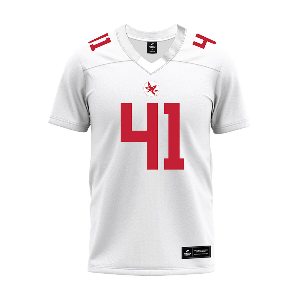 Ohio State - NCAA Football : Braxton Rembert - White Premium Football Jersey-0