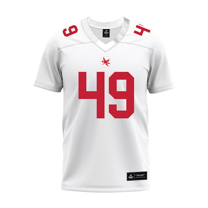 Ohio State - NCAA Football : Gavin Thobe - White Premium Football Jersey-0