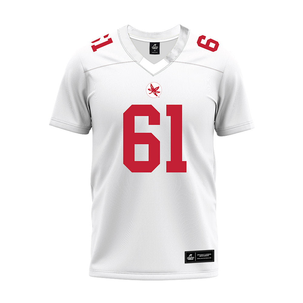 Ohio State - NCAA Football : Landon Beal - White Premium Football Jersey-0