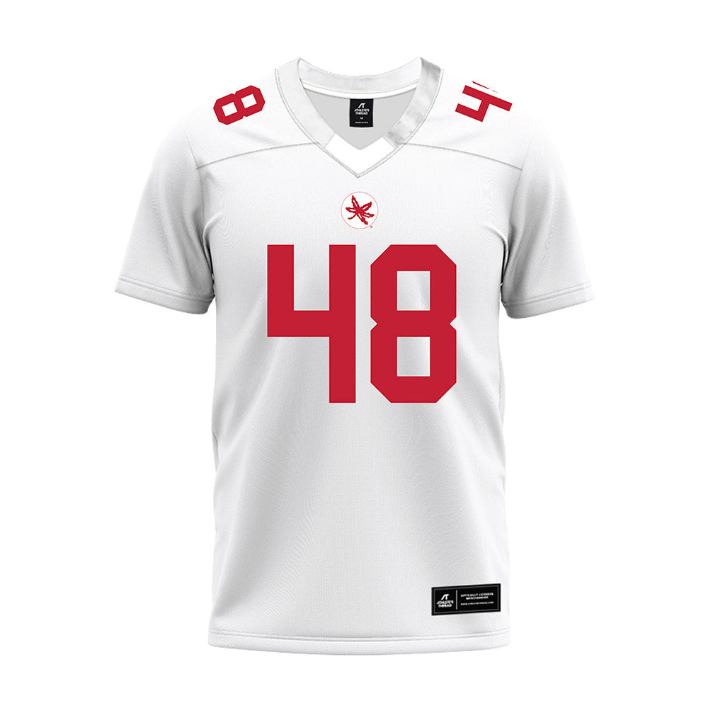 Ohio State - NCAA Football : Dalton Riggs - White Premium Football Jersey-0
