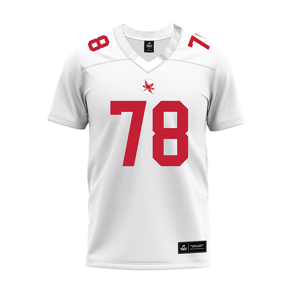 Ohio State - NCAA Football : Maxwell Riley - White Premium Football Jersey-0