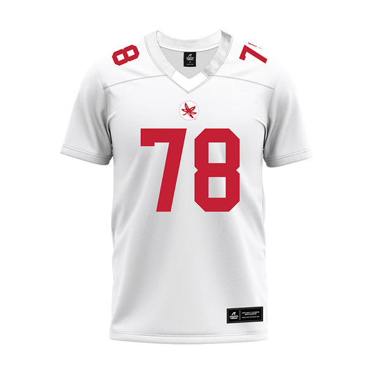 Ohio State - NCAA Football : Maxwell Riley - White Premium Football Jersey-0