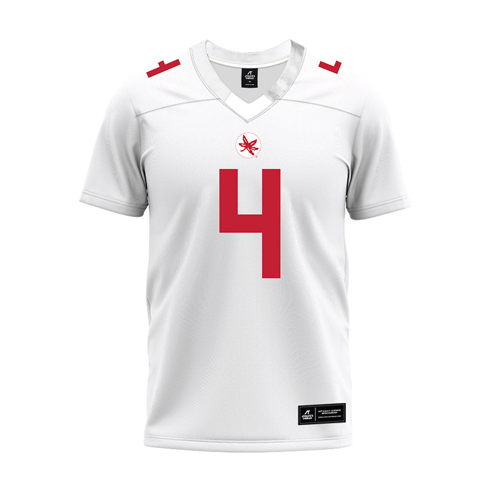 Ohio State - NCAA Football : Qua Russaw - White Premium Football Jersey-0
