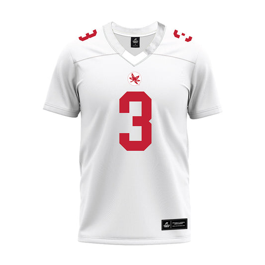Ohio State - NCAA Football : James Smith - White Premium Football Jersey-0