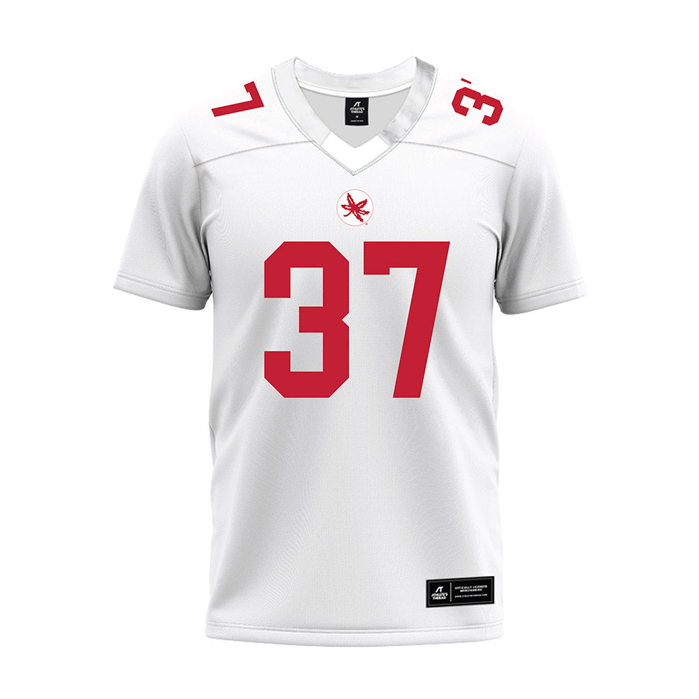 Ohio State - NCAA Football : Zach Hayes - White Premium Football Jersey