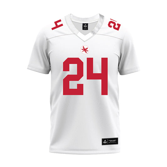 Ohio State - NCAA Football : Deshawn Stewart Jr - White Premium Football Jersey-0