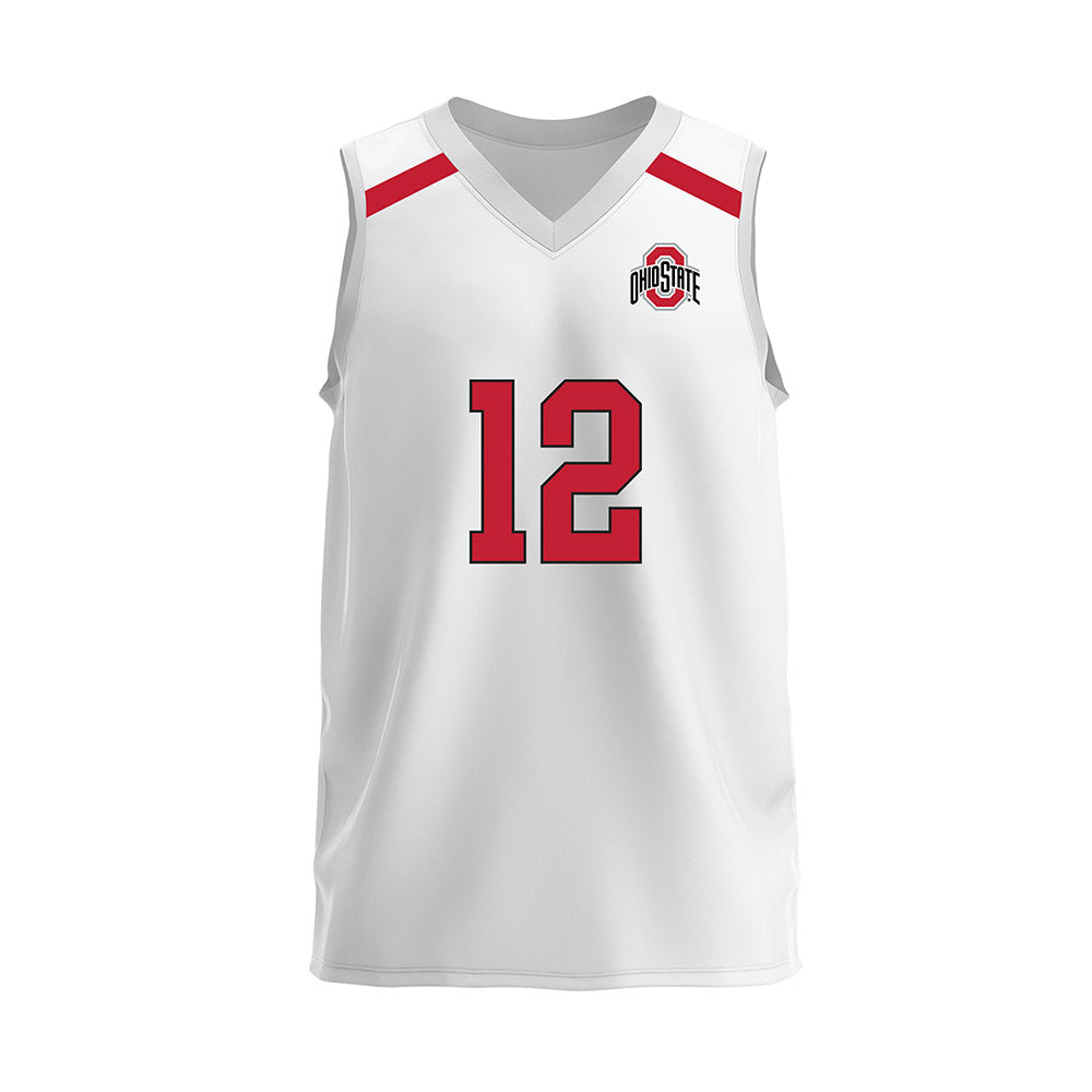 Ohio State - NCAA Men's Volleyball : Ian Nolte - White Volleyball Jersey
