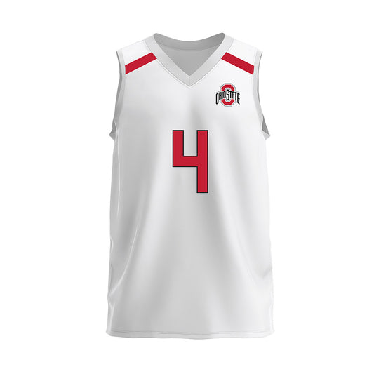 Ohio State - NCAA Men's Volleyball : Drew Hudson - White Volleyball Jersey