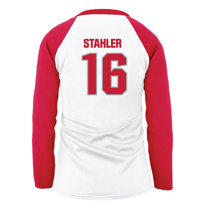 Ohio State - NCAA Women's Volleyball : Mia Stahler - White Volleyball Jersey-1