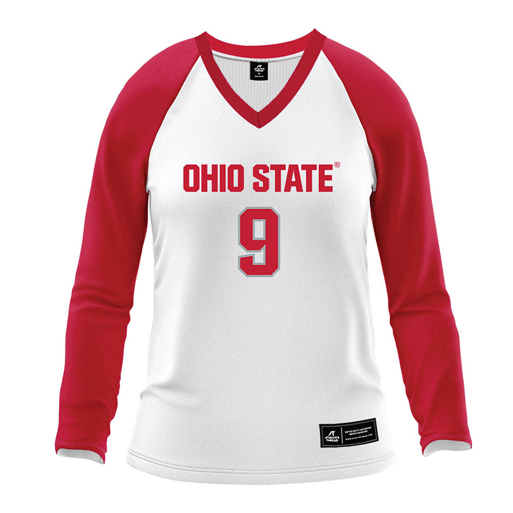 Ohio State - NCAA Women's Volleyball : Mia Tuman - White Volleyball Jersey-0
