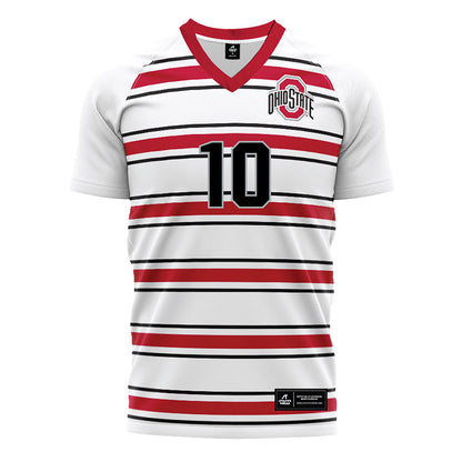 Ohio State - NCAA Men's Soccer : Aaron Hurge - Pin Stripe Soccer Jersey-0