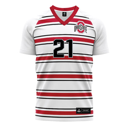 Ohio State - NCAA Men's Soccer : Marty Mclaughlin - Pin Stripe Soccer Jersey-0