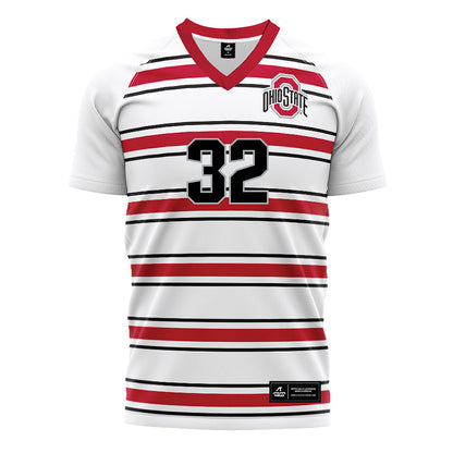 Ohio State - NCAA Men's Soccer : Slade Hall - Pin Stripe Soccer Jersey-0