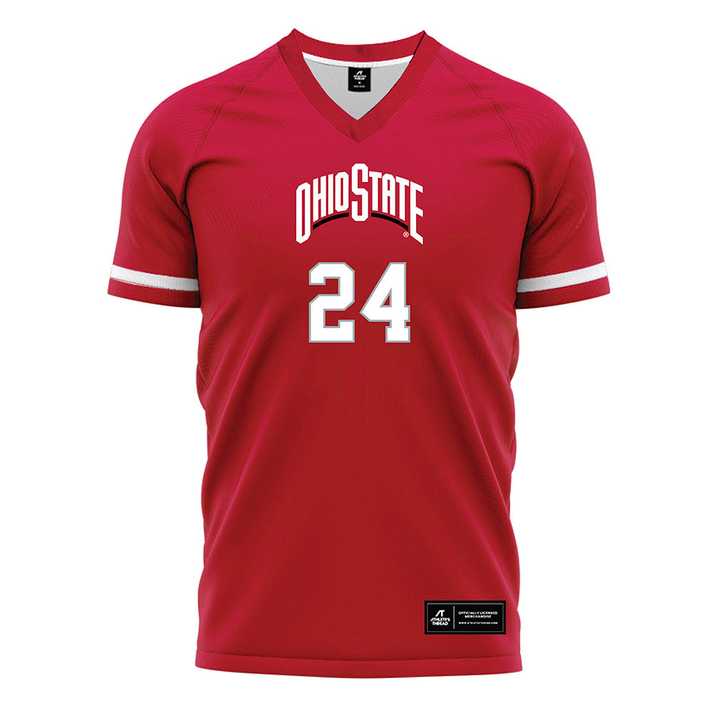 Ohio State - NCAA Women's Soccer : Callie Tumilty - Red Soccer Jersey-0