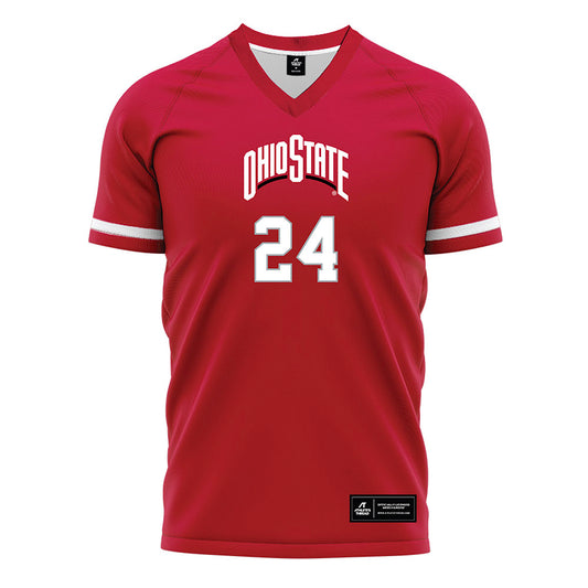 Ohio State - NCAA Women's Soccer : Callie Tumilty - Red Soccer Jersey-0