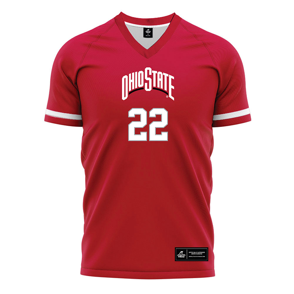 Ohio State - NCAA Women's Soccer : Reese Brown - Red Soccer Jersey-0