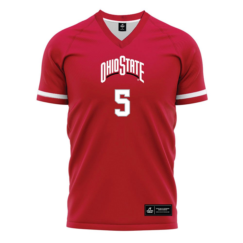 Ohio State - NCAA Women's Soccer : Alexis Knisely - Red Soccer Jersey-0