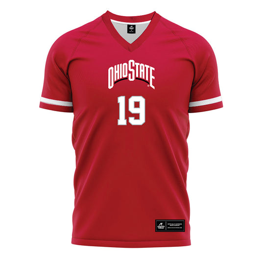 Ohio State - NCAA Women's Soccer : Andrea Lu - Red Soccer Jersey-0