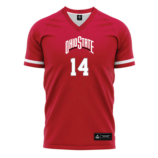 Ohio State - NCAA Women's Soccer : Mai Ly Marella - Red Soccer Jersey-0