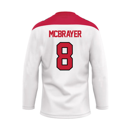 Ohio State - NCAA Men's Ice Hockey : Nathan McBrayer - White Hockey Jersey-1